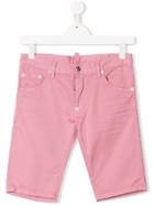 Dsquared2 Kids Teen Slim-fit Shorts - Pink