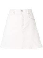 Zadig & Voltaire Embroidered Denim Skirt - White