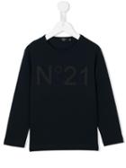 No21 Kids Logo Print T-shirt, Boy's, Size: 11 Yrs, Blue