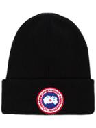 Canada Goose Cg Artic Beanie Hat Blk Logo - Black