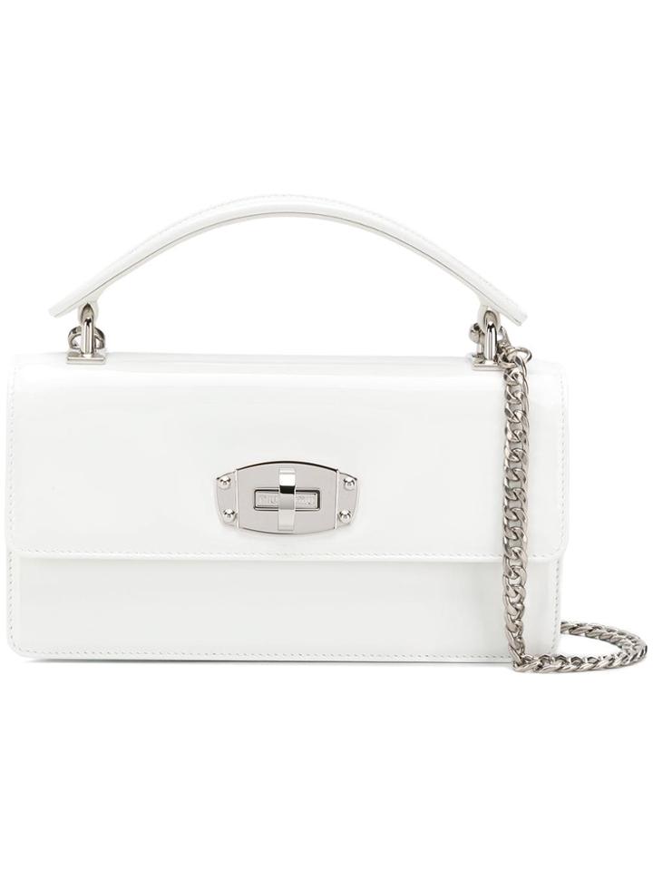 Miu Miu Twist Lock Shoulder Bag - White