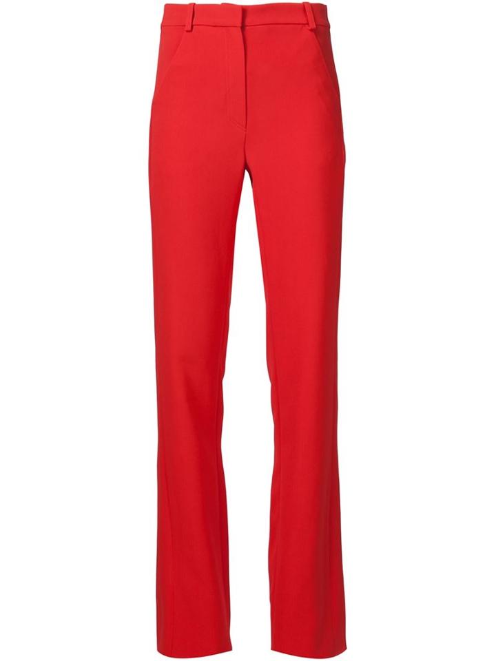 Mugler Flared Trousers, Women's, Size: 42, Red, Acetate/viscose/spandex/elastane