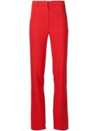 Mugler Flared Trousers, Women's, Size: 42, Red, Acetate/viscose/spandex/elastane