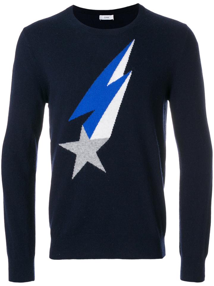 Closed Shooting Star Sweater - Blue