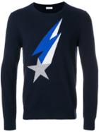 Closed Shooting Star Sweater - Blue