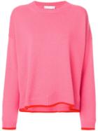 Giada Benincasa Contrast Hem Round-neck Sweater - Pink & Purple