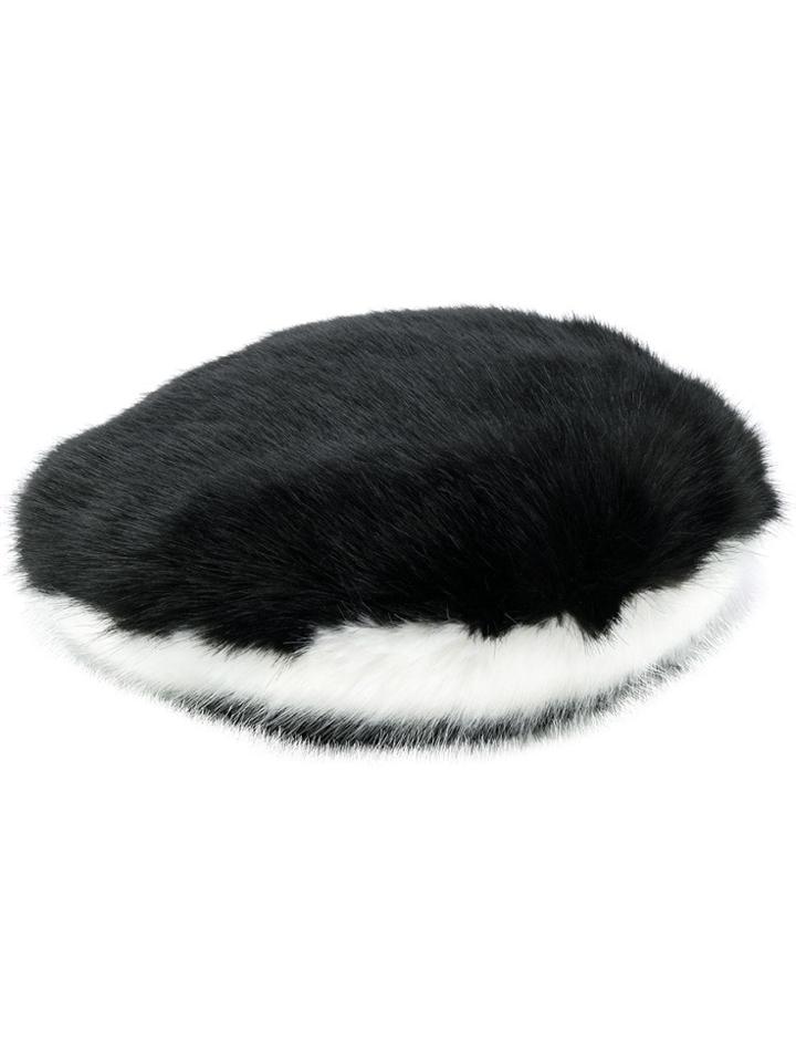 Emporio Armani Furry Two-toned Hat - 00020 Nero