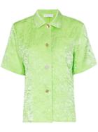 Rejina Pyo Crinkle Effect Button-down Short-sleeved Shirt - Green
