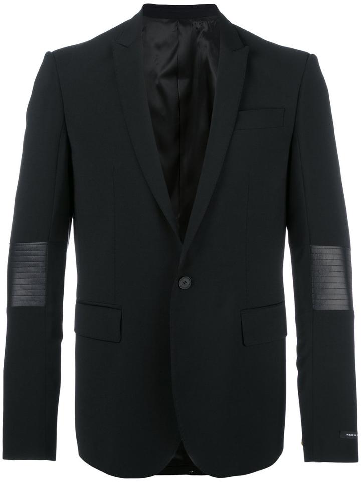 Les Hommes Classic Blazer, Men's, Size: 50, Black, Polyester/spandex/elastane/virgin Wool/leather