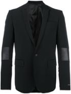 Les Hommes Classic Blazer, Men's, Size: 50, Black, Polyester/spandex/elastane/virgin Wool/leather