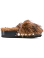 Suecomma Bonnie Studded Detail Slides - Brown