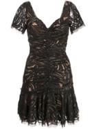 Jonathan Simkhai Gathered Lace Mini Dress - Black