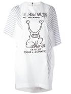 Sacai - Frog Print T-shirt Dress - Women - Cotton/polyester/cupro - 2, Women's, White, Cotton/polyester/cupro