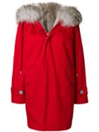 Liska Zip Hooded Coat - Red