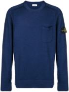 Stone Island Pocket Detail Sweater - Blue