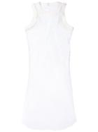 Sacai Fishnet Tank Dress, Women's, Size: 1, White, Cotton