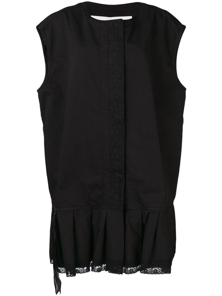 Mm6 Maison Margiela Zipped Waistcoat Dress - Black