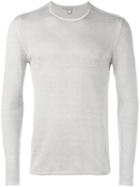 John Varvatos Crew Neck Sweater, Men's, Size: Small, Grey, Silk/cashmere