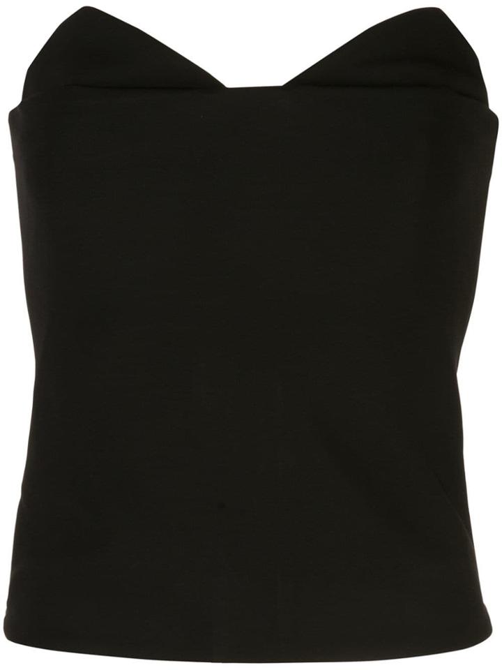 Cushnie Pointed Bustier Top - Black