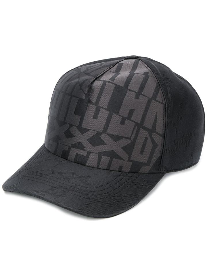 Ermenegildo Zegna Letter Printed Baseball Cap - Black
