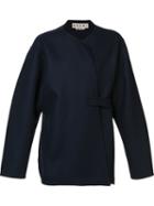Marni Double Faced Wrap Jacket, Men's, Size: 46, Blue, Polyamide/virgin Wool