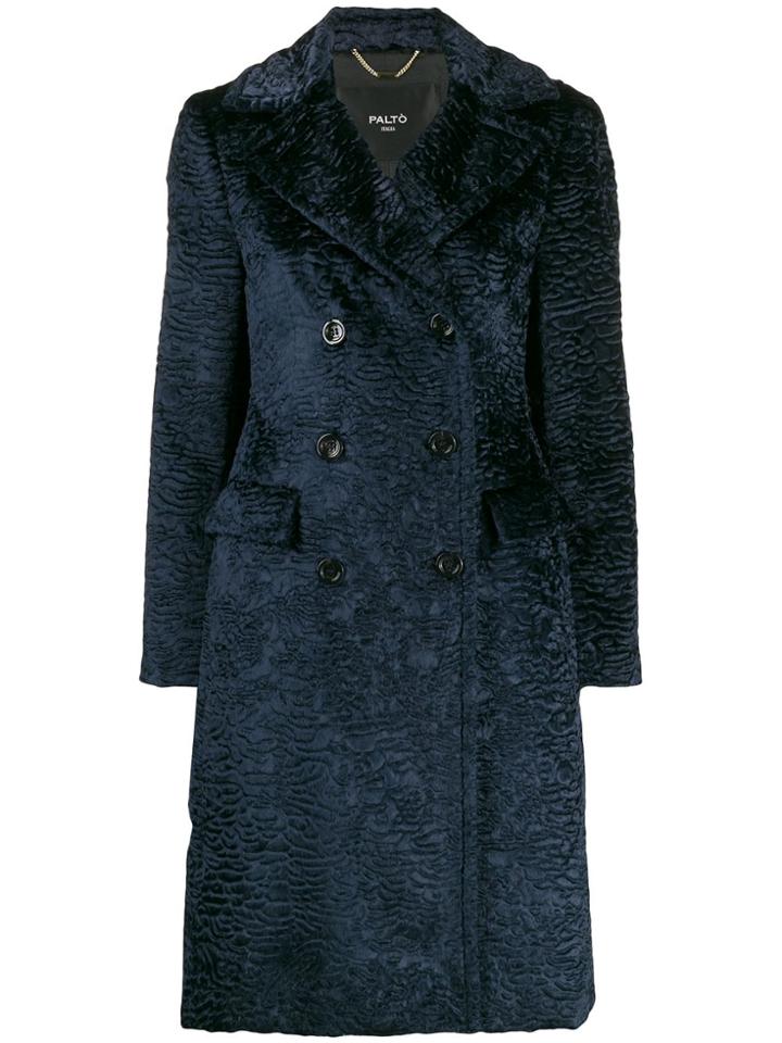 Paltò Ottavia Textured Coat - Blue