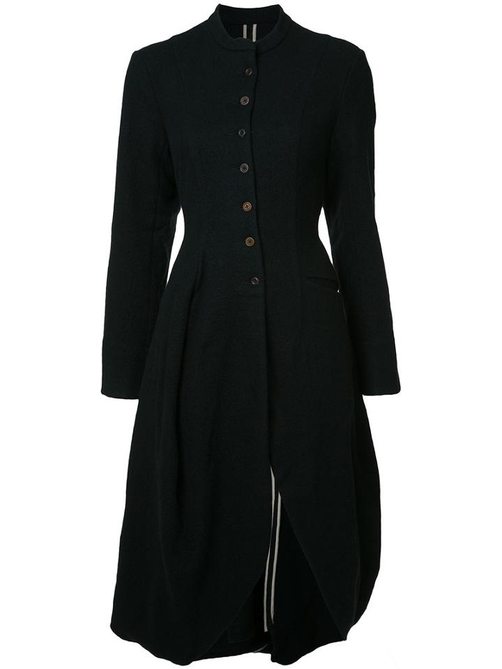 Deep Moss Button Up Coat, Women's, Size: Small, Black, Wool
