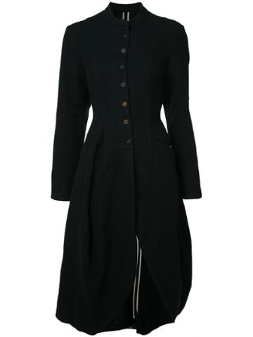 Deep Moss Button Up Coat, Women's, Size: Small, Black, Wool