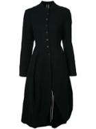 Deep Moss Button Up Coat, Women's, Size: Small, Black, Wool