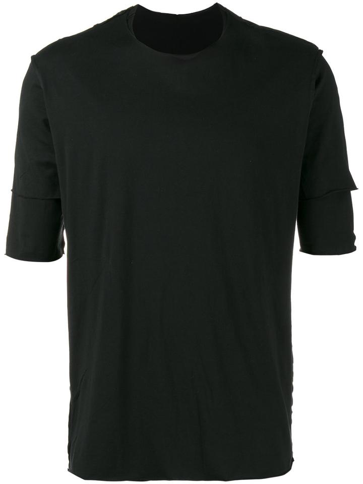 Kazuyuki Kumagai Double Layer Frayed T-shirt, Men's, Size: 3, Grey, Cotton