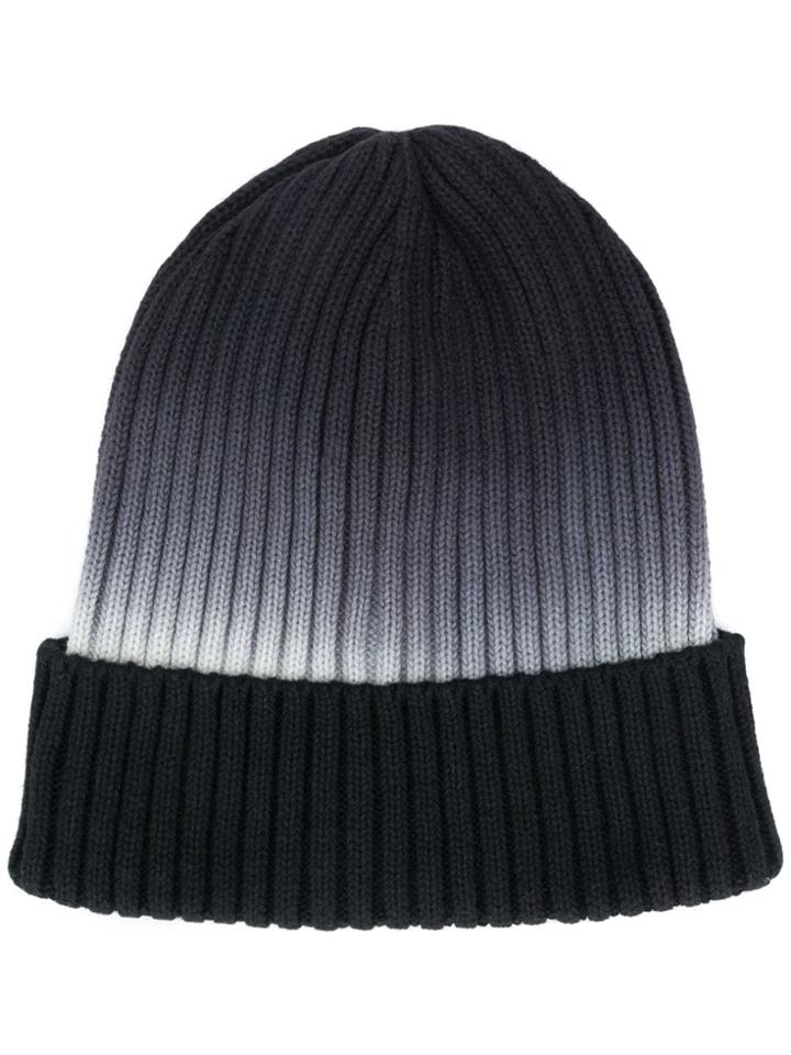 Yohji Yamamoto Ombré Print Beanie - Black