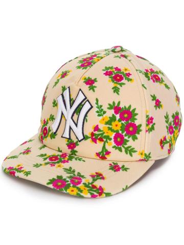Gucci Ny Yankees Floral Cap - Neutrals
