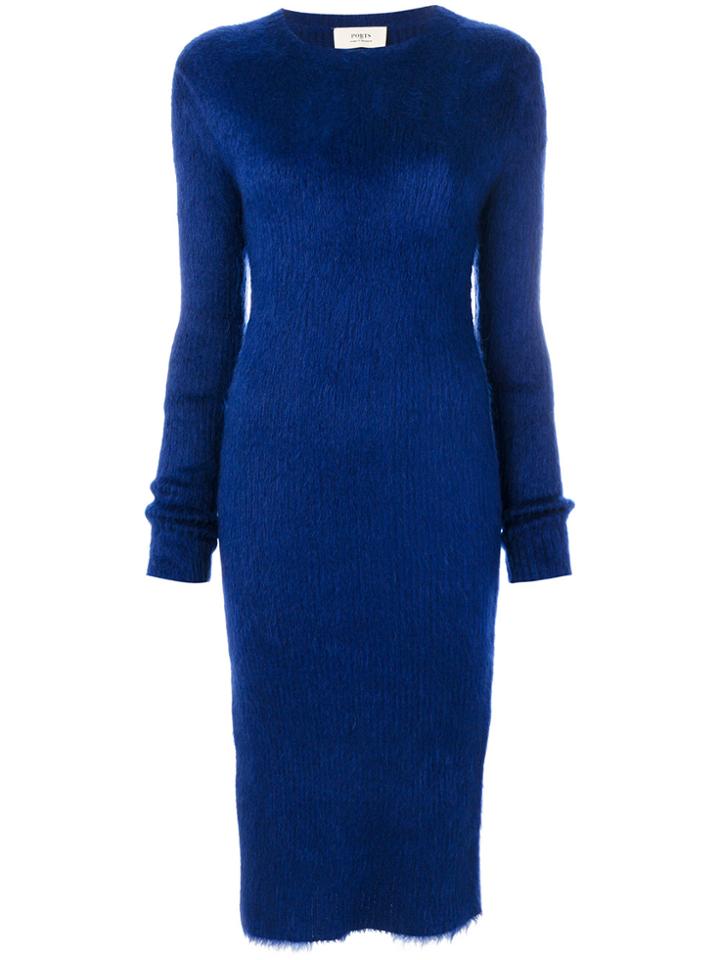 Ports 1961 High Slits Dress - Blue