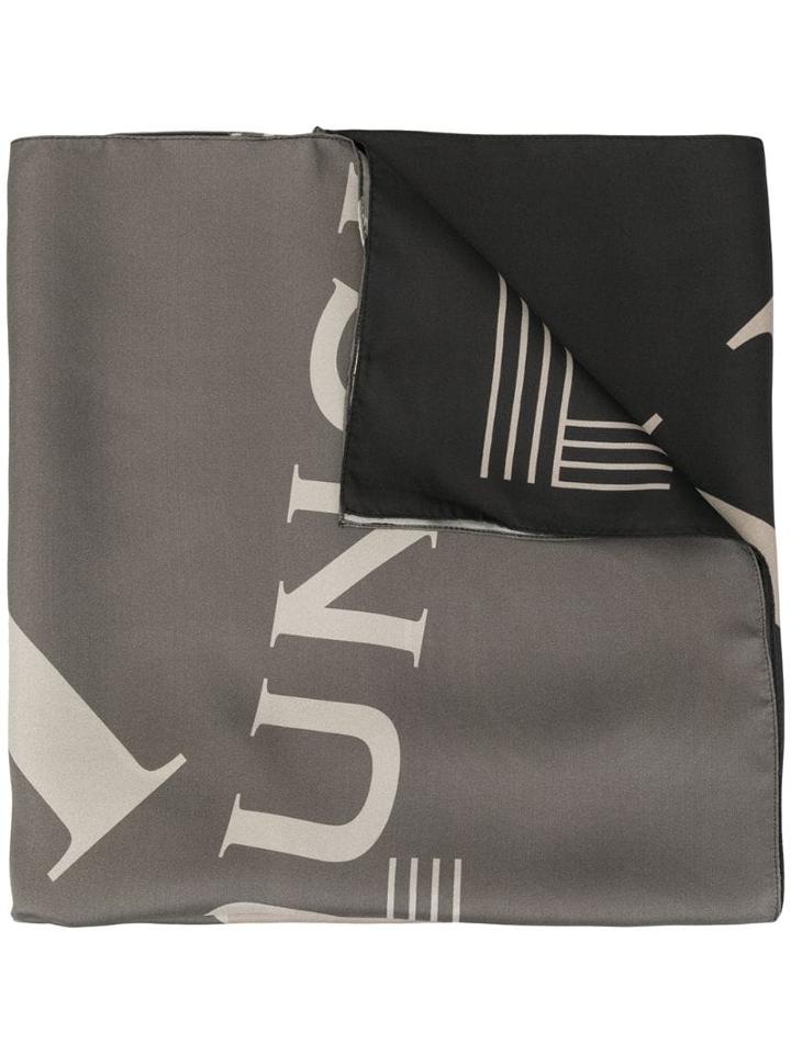 Wooyoungmi Logo Print Scarf - Grey