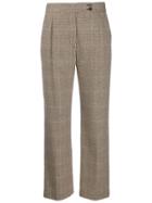 Nili Lotan Charlotte Houndstooth Straight-leg Trousers - Brown