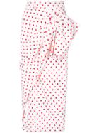 Bambah - Polka Dot Ruched Skirt - Women - Polyester - 12, White, Polyester