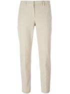 Theory Slim Cropped Trousers, Women's, Size: 8, Nude/neutrals, Viscose/cotton/spandex/elastane