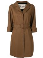 Herno Belted Short Trench Coat - Brown