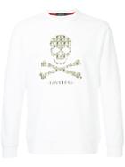 Loveless Skull Print Sweatshirt - White