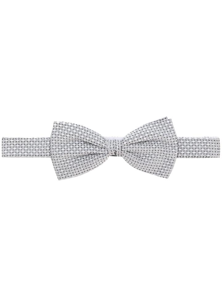 Pal Zileri Woven Texture Bow Tie - Grey
