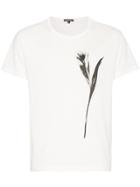 Ann Demeulemeester Tulip Print Cotton T Shirt - White