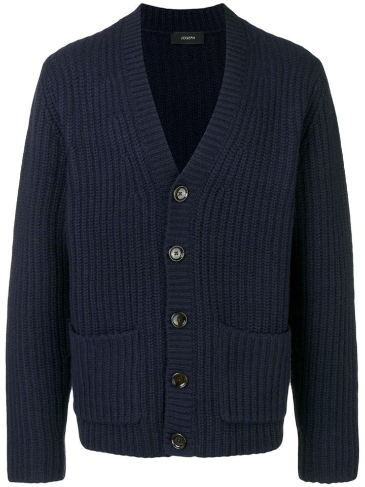 Joseph Intarsia Knit Cardigan - Blue