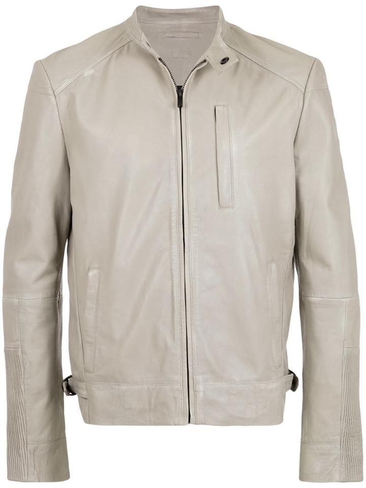Osklen Leather Jacket - Neutrals