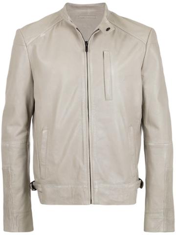 Osklen Leather Jacket - Neutrals