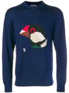 Lanvin Bird Head Patterned Sweater - Blue
