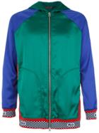 À La Garçonne Color Block Bomber Jacket - Blue