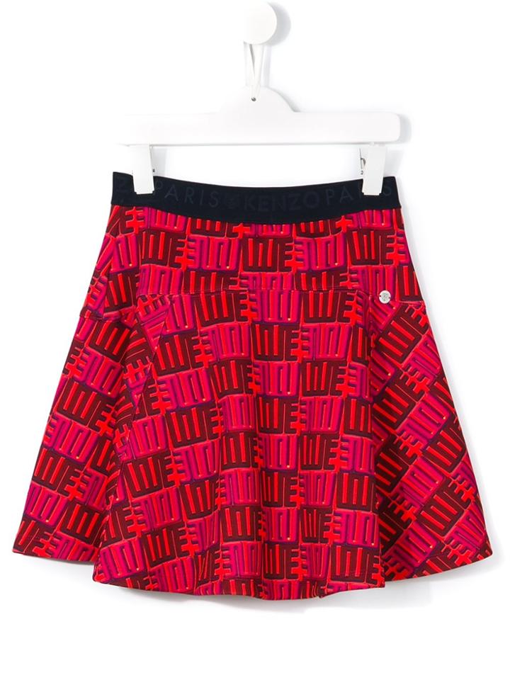 Kenzo Kids Love Print Skirt - Pink & Purple