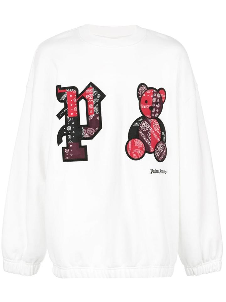 Palm Angels Logo Patch Sweatshirt - White