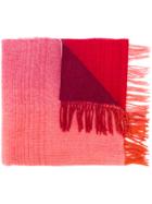 Ps By Paul Smith Fringed Scarf - Pink & Purple