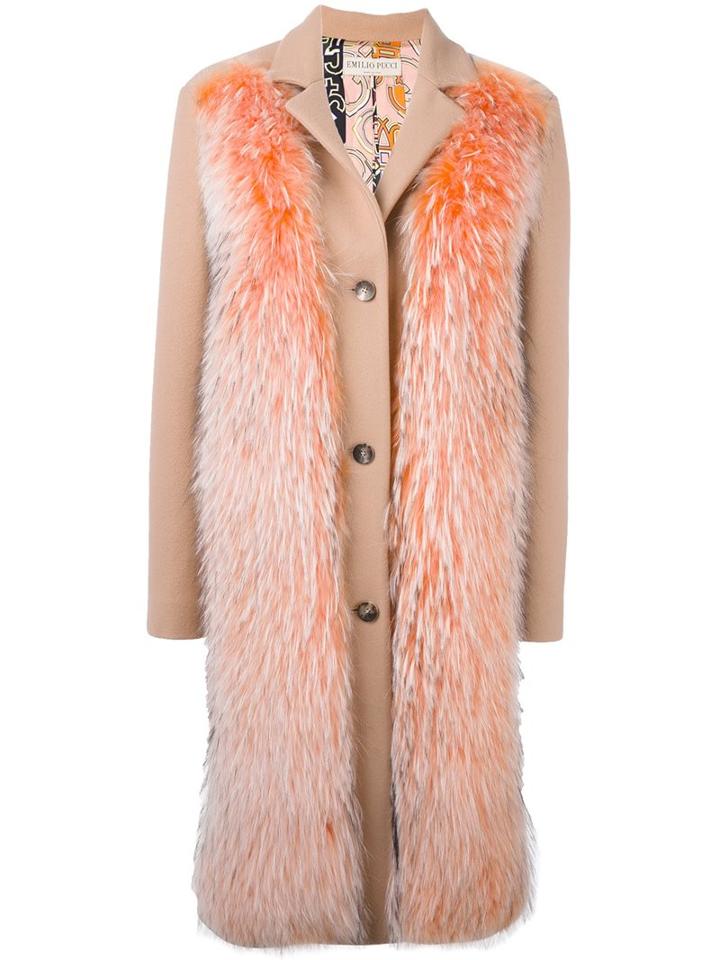 Emilio Pucci Raccoon Fur Panel Coat